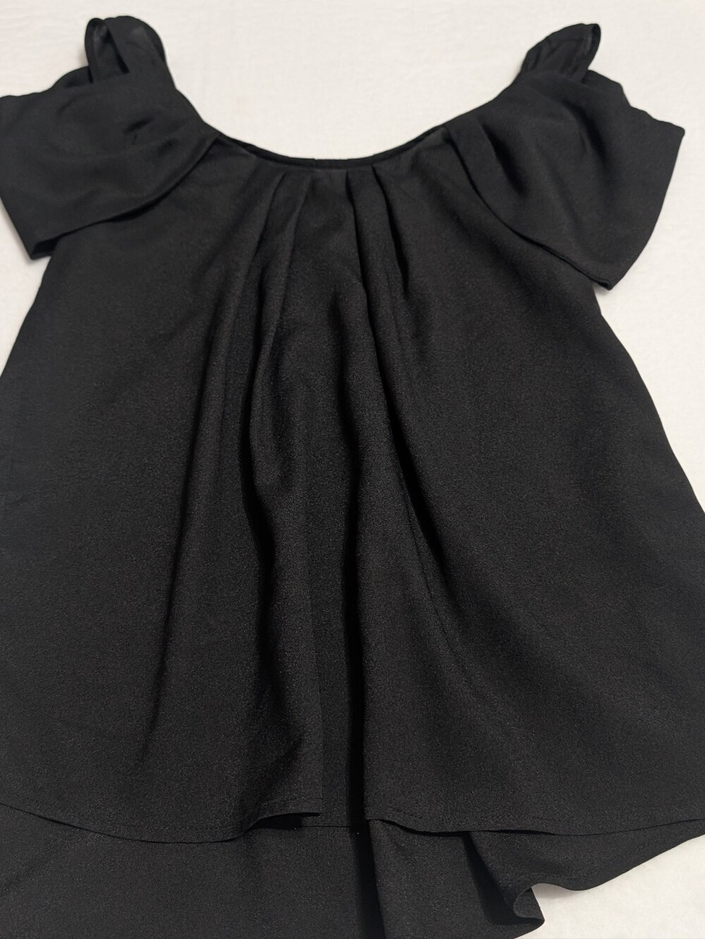 Women's Black Cold-Shoulder Camisole Top Size S Flowie